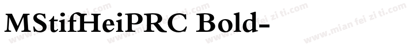 MStifHeiPRC Bold字体转换
